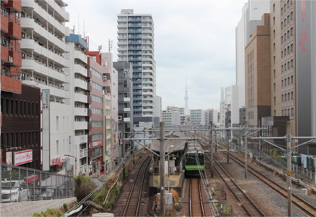 JR大塚駅と東京スカイツリー